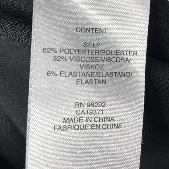 TIBI Pants Womens 4 Black High Rise Split Hem Ponte Stretch Rear Zip - Picture 12 of 13